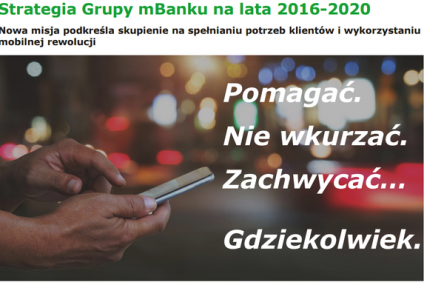 mBank wdraża strategię "mobilny Bank". Nie planuje zwolnień i restrukturyzacji sieci