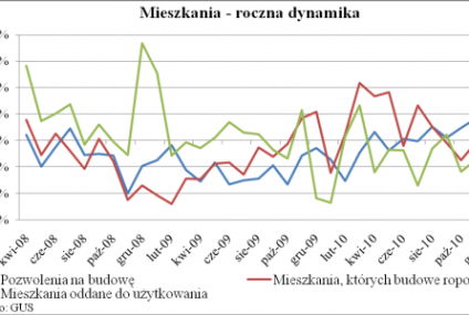 Skokowy wzrost rozpoczynanych budów w 2010 roku