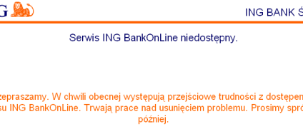 Brak dostępu do ING BankOnLine