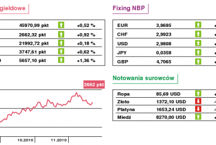 Wall Street nie zawiodła, surowce pomogą