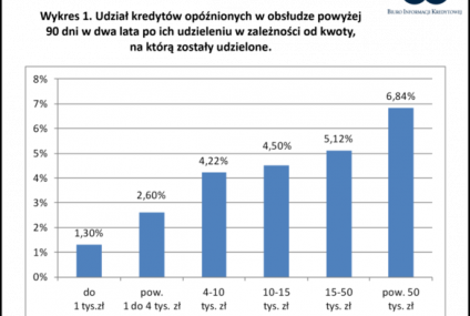 Dane BIK: Ubywa kredytów na niskie kwoty, choć spłacane są bardzo dobrze