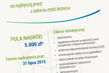 KPF: Rusza konkurs na najlepszą pracę z etyki biznesu