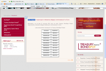Obligacje skarbowe nominowane w euro