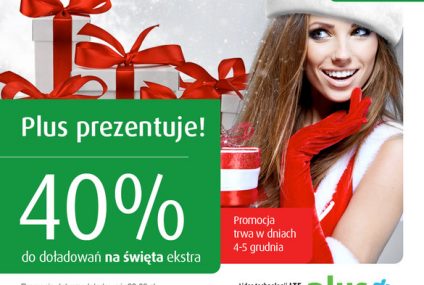 Na Mikołajki 40% ekstra za doładowanie bankowe