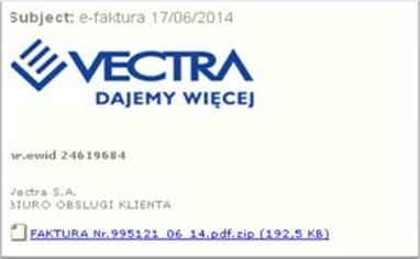 Vectra ostrzega klientów: nie rozsyłamy faktur - to wirus