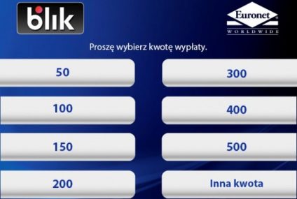 Wypłacaj BLIKIEM z bankomatów i wpłato-bankomatów Euronet
