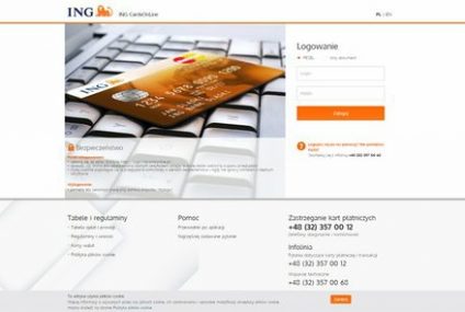 Aplikacja ING CardsOnLine dostępna na urządzeniach mobilnych