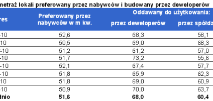 Gotowe mieszkania wciąż dużo za duże