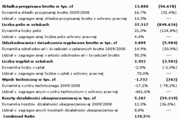 D.A.S. o wynikach za 2009 rok