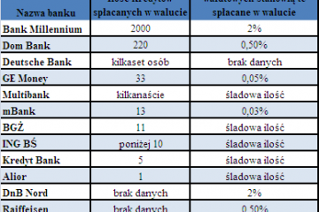 Kredyty walutowe nadal spłacany głównie w złotych Kredyty walutowe nadal spłacany głównie w złotych