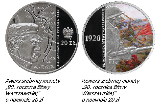 Moneta z Piłsudskim i obrazem Kossaka