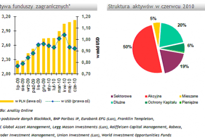 Aktywa zagranicznych funduszy inwestycyjnych wzrosły 10 miesiąc z rzędu