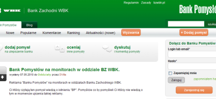 Bank Pomysłów Banku Zachodniego WBK – pionierskie wykorzystanie social media