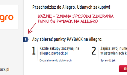 Zakupy na Allegro opłacisz... punktami Payback