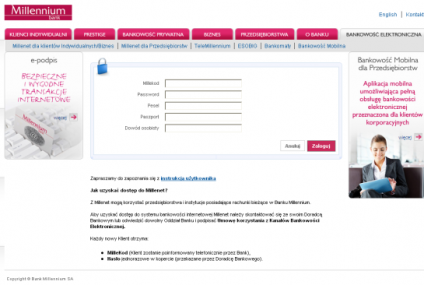 Oszuści podszywają się pod Bank Millennium
