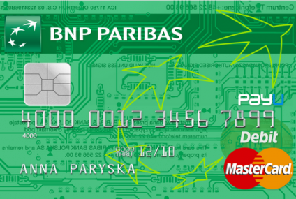 Karta debetowa BNP Paribas MasterCard  najładniejsza w Polsce