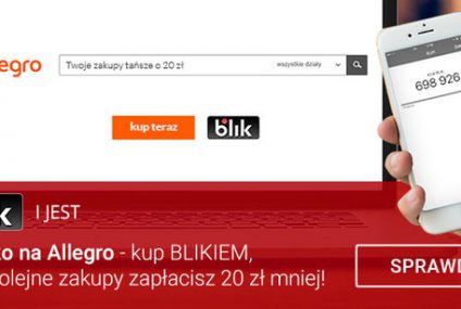 Promocja na start! 20 zł za zakupy BLIKIEM na Allegro