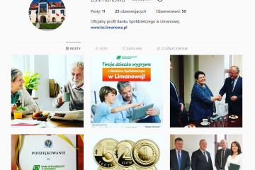 Bank Spółdzielczy w Limanowej na Instagramie