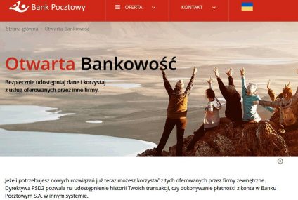 Bank Pocztowy rozpoczął uruchamianie otwartej bankowości zgodnie z PSD2