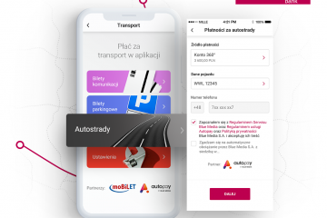 Automatyczna płatność za autostradę w aplikacji mobilnej Banku Millennium Automatyczna płatność za autostradę w aplikacji mobilnej Banku Millennium