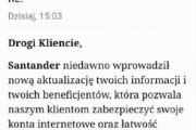 Santander Bank Polska ostrzega przed oszustami. Nakłaniają do aktualizacji danych