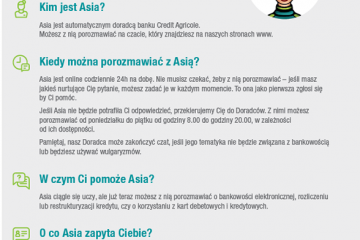 Credit Agricole uruchomił nowego bota – Asię Credit Agricole uruchomił nowego bota – Asię