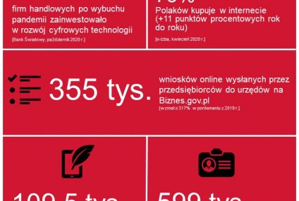 W 2020 r. dwukrotnie wzrosła liczba firm zakładanych online 