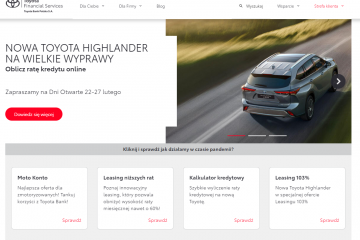 Nowa strona internetowa Toyota Bank i Toyota Leasing