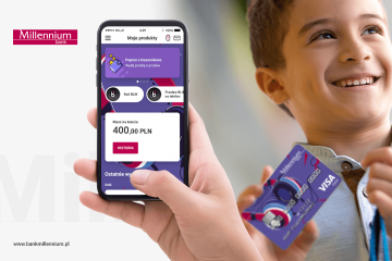 Aplikacja mobilna i płatności kartą w telefonie dostępne dla najmłodszych w Banku Millennium