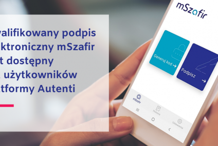 Kwalifikowany podpis elektroniczny mSzafir w ofercie Autenti