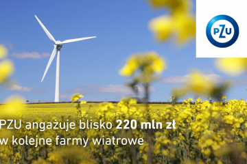 Blisko 220 mln zł od PZU na nowe farmy wiatrowe