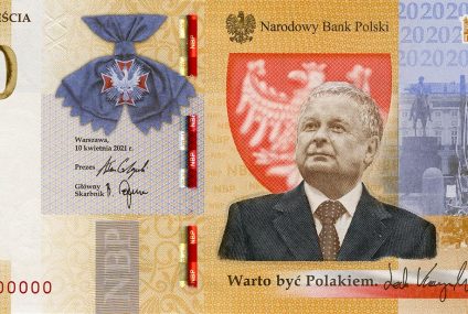 Banknot „Lecz Kaczyński. Warto być Polakiem” najlepszym banknotem kolekcjonerskim roku 2021