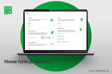 Nowości w bankowości internetowej VeloBanku Nowości w bankowości internetowej VeloBanku