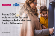 Bank Millennium udostępnił usługę wpłat gotówkowych w urządzeniach Euronetu