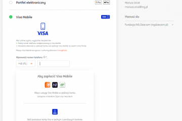 Bramka płatnicza imoje od ING z płatnościami Visa Mobile