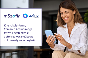 Mobilny kwalifikowany podpis mSzafir dostępny dla klientów Comarch Apfino