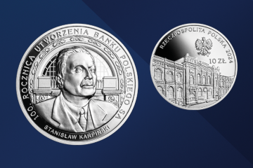 Nowa moneta kolekcjonerska „100. rocznica utworzenia Banku Polskiego SA”.