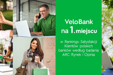 VeloBank najlepiej ocenianym bankiem w ogólnopolskim rankingu satysfakcji klientów