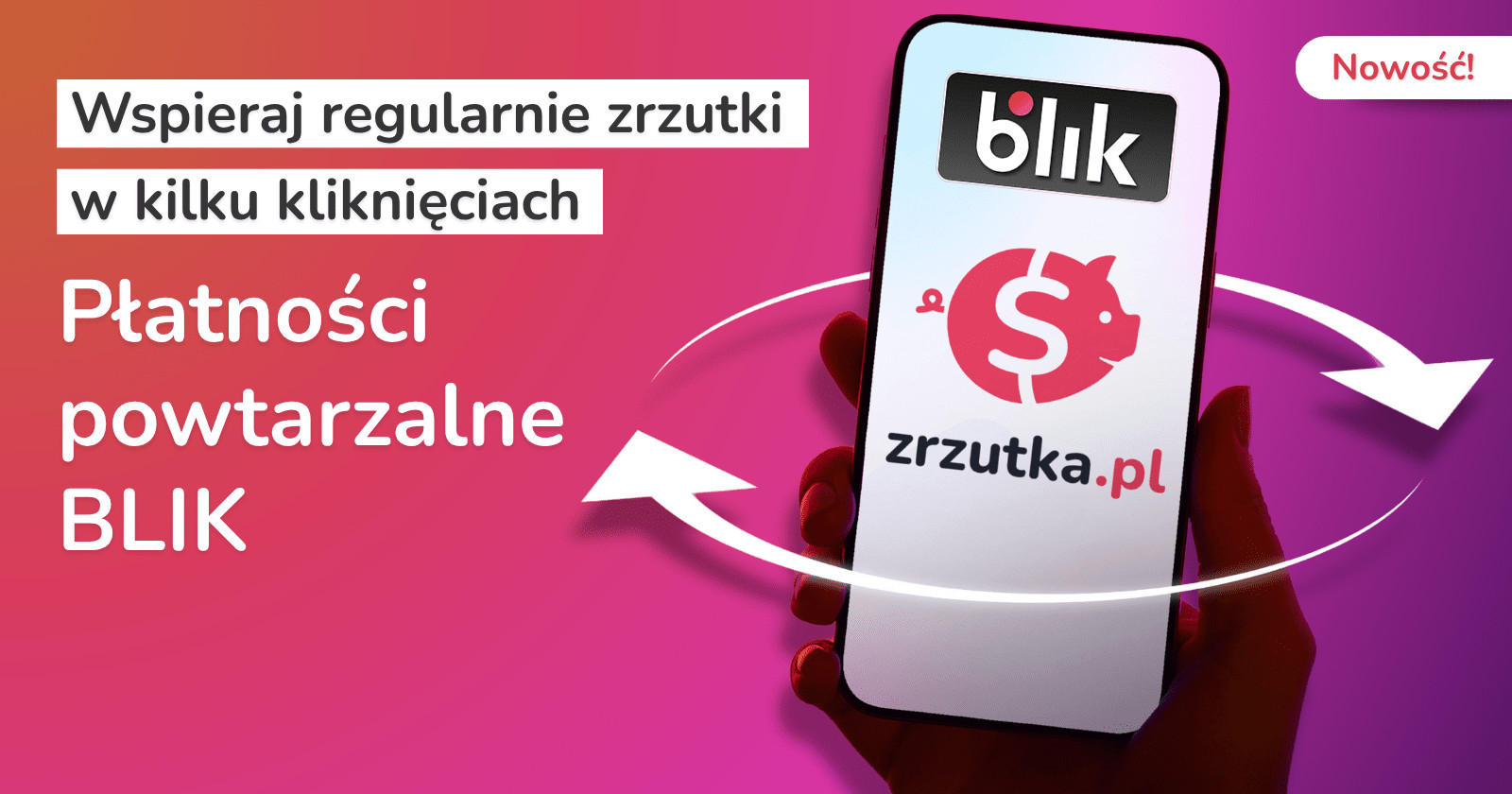 Płatności powtarzalne Blik hitem na Zrzutka.pl