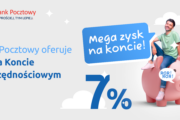 Bank Pocztowy oferuje 7% na koncie oszczędnościowym