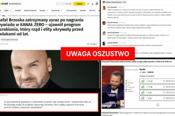 Oszustwo „na Brzoskę i Stanowskiego” i „zwrot podatku ze skarbówki”