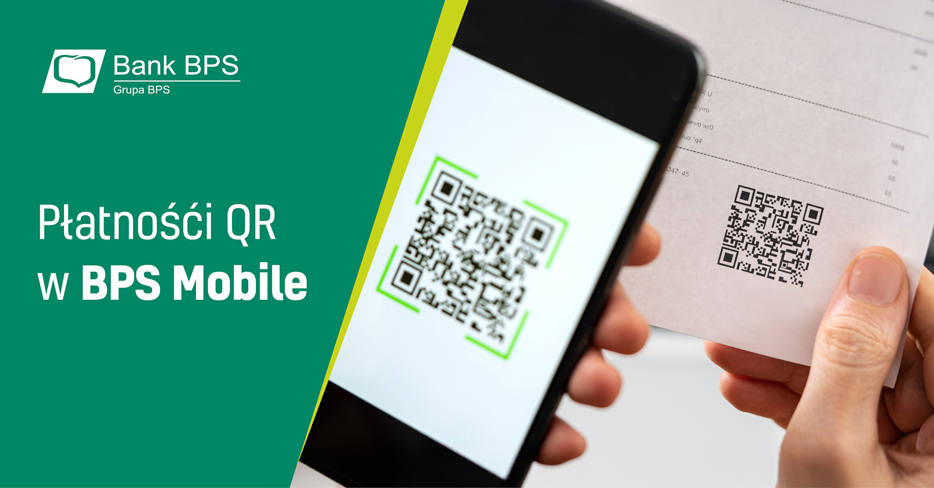 Nowość w aplikacji BPS Mobile – płatności QR