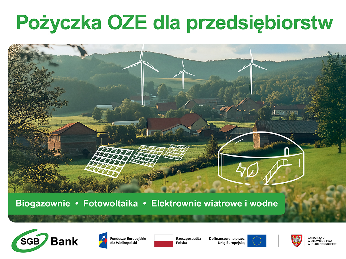 SGB-Bank oferuje pożyczkę OZE dla przedsiębiorców ze wsparciem Funduszy Europejskich
