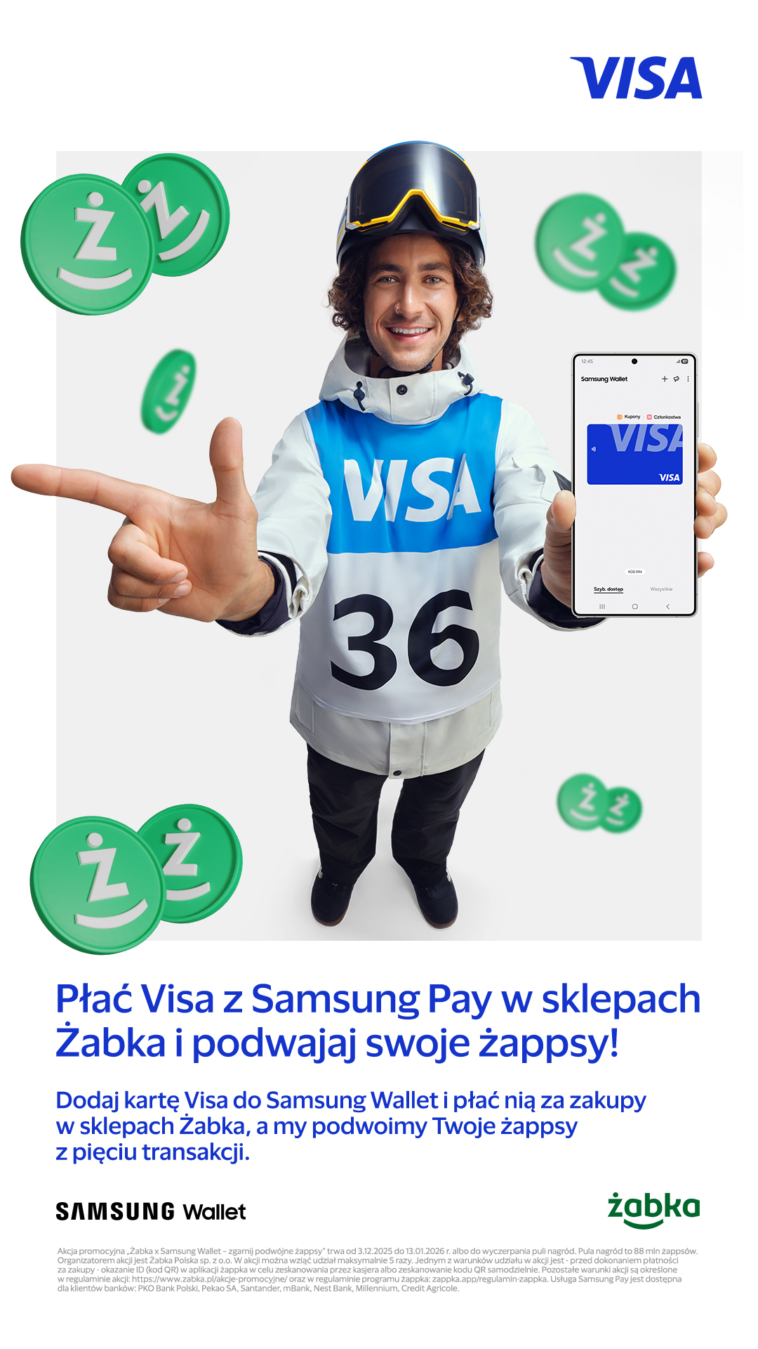 Podwójne Żapsy za płatnością kartą Visa przez Samsung Pay