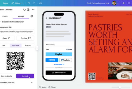 PayPal wprowadza linki do płatności dla twórców Canva
