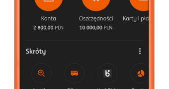 Aplikacja Moje ING z trybem dark mode