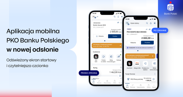 PKO Bank Polski odświeża aplikację mobilną